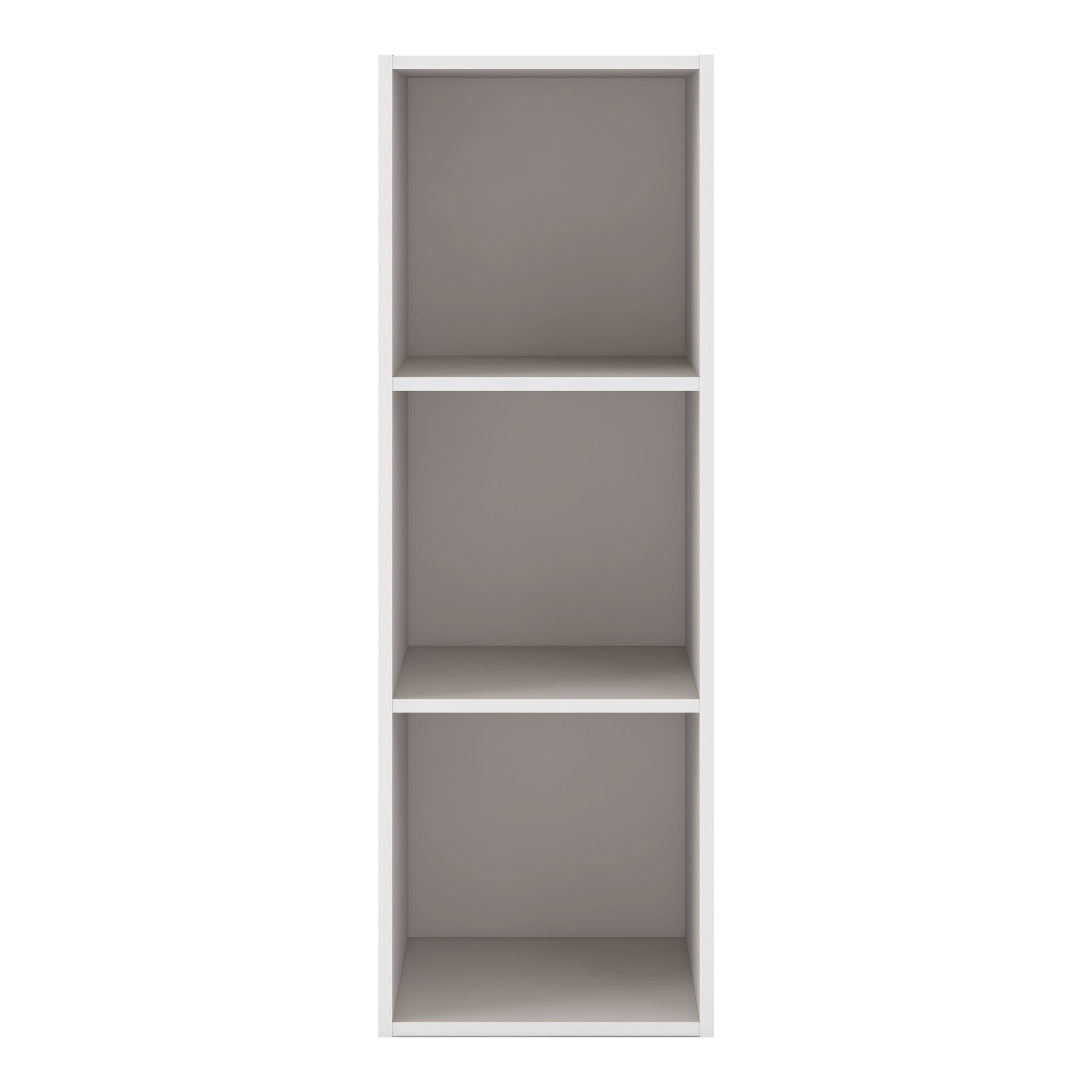 Furniture of America Brooks Stackable 3-Cube Wood Gray Bookcase