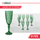 thumbnail image 2 of Juego 8 Copas de Vidrio Cristal para Champaña Vino Agua Color Verde, 2 of 6