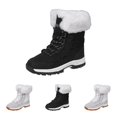thumbnail image 6 of Oyedens Women's Winter Snow Boots Waterproof Anti Slip Outdoor Mid Calf Booties Lace up Shoes, 6 of 7