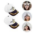 thumbnail image 3 of 2pcs Matching Captain Boating Baseball Cap Sailor Navy Hat Decorative Captain Baseball Cap, 3 of 4