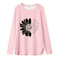 thumbnail image 4 of Kogui Toddler Girls Shirts Cute Girls Shirts Casual Solid Color Crewneck Blouses Soft Long Sleeve Tops Size 13-14 Years (Pink,13-14 Years), 4 of 4