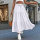 thumbnail image 4 of Falda de Holgada de Cintura Alta para Mujer, Estilo Casual, Plisada, Larga, con Lazo, para Playa, Color , Talla XXL, 4 of 7