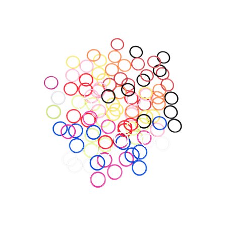 AURARMLET 200pcs Knitting And Crochet Metal Stitch Marker - 12mm Multi-Color O-Rings Clips - Diy Craft Supplies - Rings For Yarn Fabric Sewing Projects (Mixed Color)