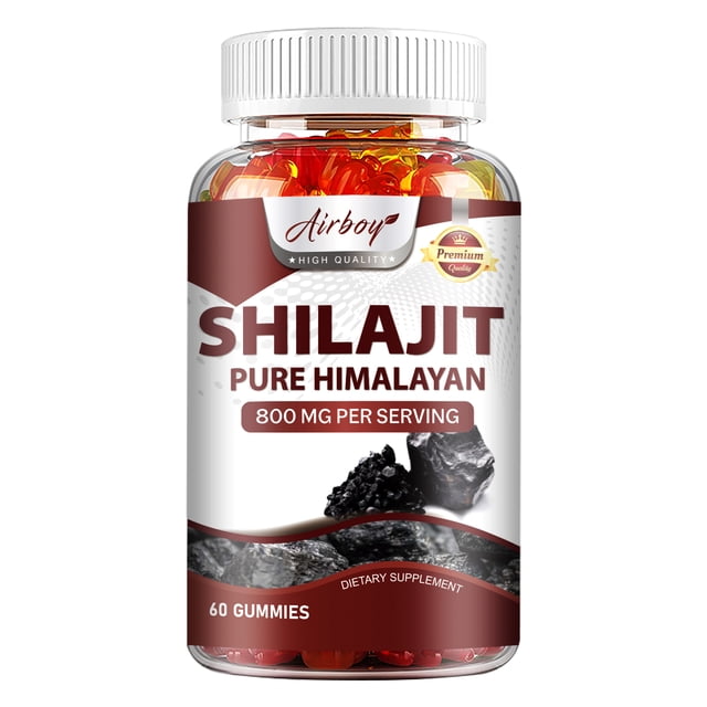 Gomitas de Shilajit: aumentan la energía, ayudan a la recuperación muscular, reducen la fatiga, mejoran la memoria y la concentración - 60 gomitas