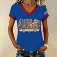 thumbnail image 2 of kaondbfi Summer Tops for Women Women's 250Th Anniversary Print V Neck T Shirt 250Th Anniversary Tshirt Patriotic Tee Womens Essentials Fashion Clothing, 2 of 7