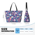 thumbnail image 4 of Qekee mushroom Skull rainbow color Beach Bag for Women Oversized beach tote Camping Bag with Zipper Pockets Swimming Bag Gym Bag, Waterproof for Vacation Travel, 4 of 7