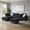 Charcoal grey, variant on L-Shaped Sectional Sofa with Storage Ottoman, 4-Seat Modern Couch with Left-Facing Chaise and Built-In Cup Holders, Faux Leather Modular Sofa for Living Room, Apartment, Office