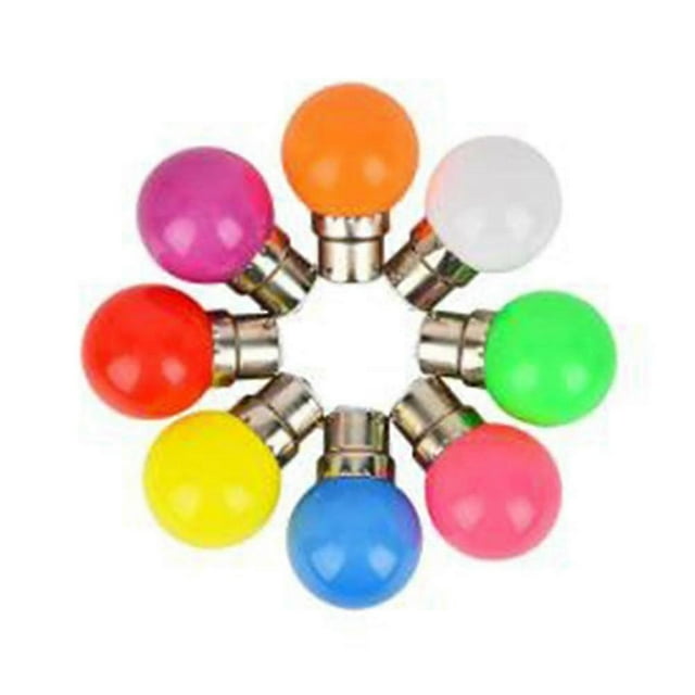 20 Pcs LED Bulb Color B22 3W Equivalent 30W 240LM B22 Bayonet Bulbs Garland Color LED Multicolor Bulbs for Home Bar Party