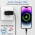 thumbnail image 2 of Compatible for iPhone Charger, 3Pack 10FT Light-ning Charging Cable with 18W Fast Charging Block USB Charging Brick Phone Charger, HOOTEK Wall Charger Block Adapter Compatible for iPhone14/13/12/11, 2 of 9