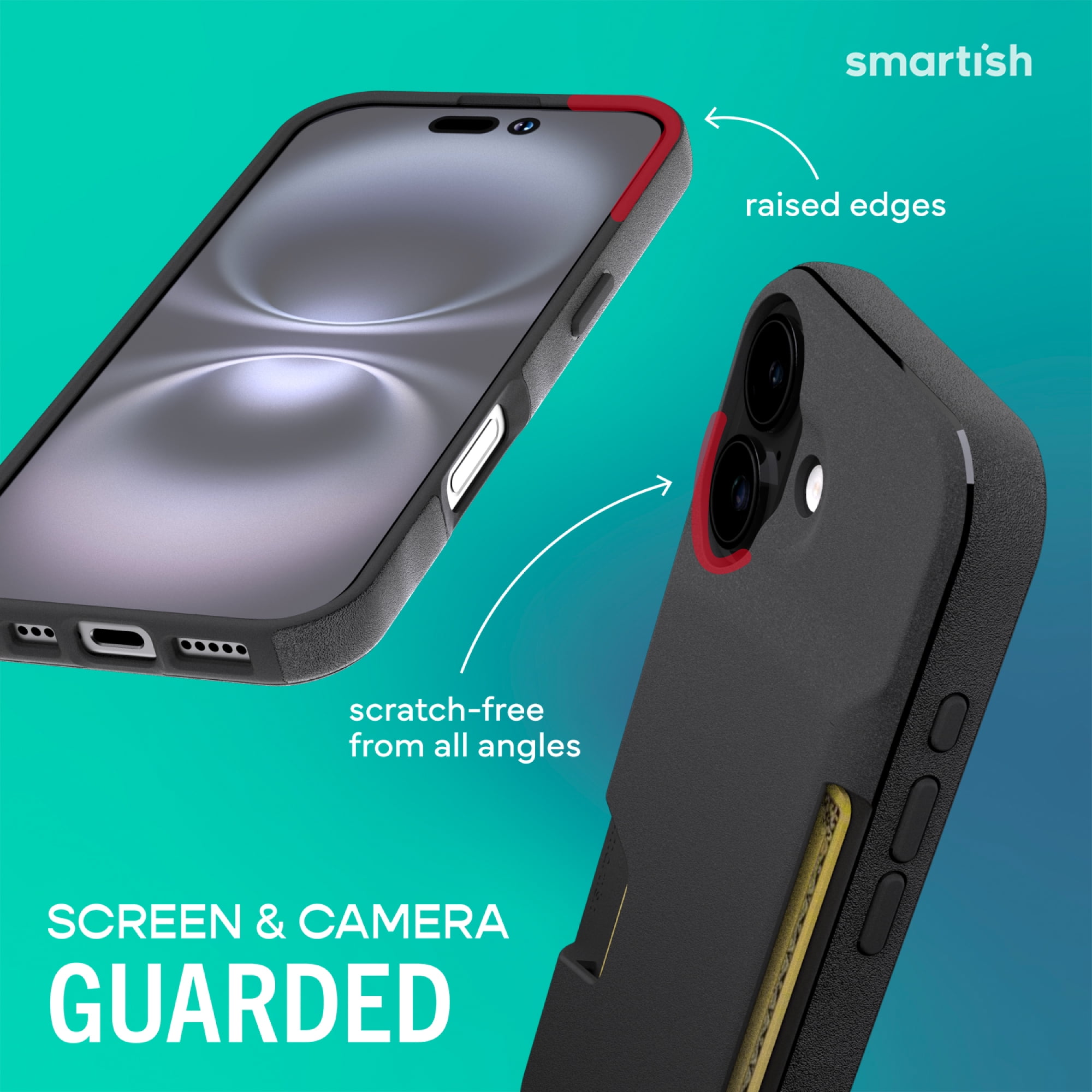 Smartish® iPhone 17 Wallet Case - Wallet Slayer Vol. 1 [Slim + Protective] Credit Card Holder - Drop Tested Flip Hidden Card Slot Cover For Apple iPhone 17 - Black Tie Affair