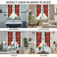 thumbnail image 3 of Red Christmas Swag Valances for Windows 2 Pack, Kitchen Window Curtains 36 Inch Length, Xmas Botanical Poinsettia Privacy Swag Curtains for Living Room/Bathroom with Rod Pocket 36"x36", 3 of 8