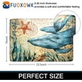 thumbnail image 5 of Fuoxowk Whale Starfish Bath Mat for Bathroom,Non-Slip Soft Absorbent Coastal Bath Rugs,Cute Bath Mat for Bathroom,Quick Dry Bath Mat for Bathroom Floor,Tub and Shower,Ocean Bathroom Decor,16"x24", 5 of 5