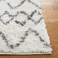 thumbnail image 4 of SAFAVIEH Berber Feride Geometric Shag Area Rug, Cream/Light Gray, 6'7" x 6'7" Square, 4 of 12