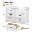 thumbnail image 2 of 6 Drawer White Dresser, Anti-Tip Chest of Drawers with Metal Handles, Multi-Purpose Storage Cabinet for Bedroom, Living Room, Nursery, Hallway, 2 of 7