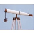 thumbnail image 4 of NauticalMart floor standing antique copper with white leather binoculars 62", 4 of 18