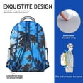 thumbnail image 5 of Hawaii Tropical Wind Palm Leaves Backpack: Durable Lightweight Design for School Students, Large Capacity Laptop Daypack with Padded Sleeve, Perfect Gift for Campus Commute, 5 of 6