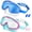 Pink Green & Blue White, variant on SENLINK Kids Swim Goggles 2 Pack for 3-12, Anti-Fog Clear View,Toddler Goggles with Nose Cover Swimming Goggles