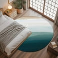 thumbnail image 3 of Abstract Art Washable Area Rug&nbsp;4 ft Green White Gradient Watercolor Soft Round&nbsp;Rugs for Living Room, Non Slip Carpet for Bedroom&nbsp;Entryway Dining Room, 3 of 9