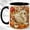 Black, variant on Swan Harvest Coffee Mug, Autumn Bird Mug, Ceramic 11 oz