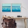 thumbnail image 2 of Calming Sea Waves Ocean Foam Coastal Painting White Framed Art Print Wall Art, Set of 2, 2 of 8