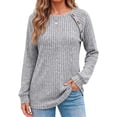thumbnail image 4 of Fantaslook Womens Long Sleeve Shirts Casual Tunic Tops Work Dressy Blouses Fall Sweaters, 4 of 9