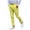 Yellow, variant on Men's Casual Pants Men's Casual Solid Skinny Pencil Pants Zipper Elastic Waist Trousers Yellow 3XL