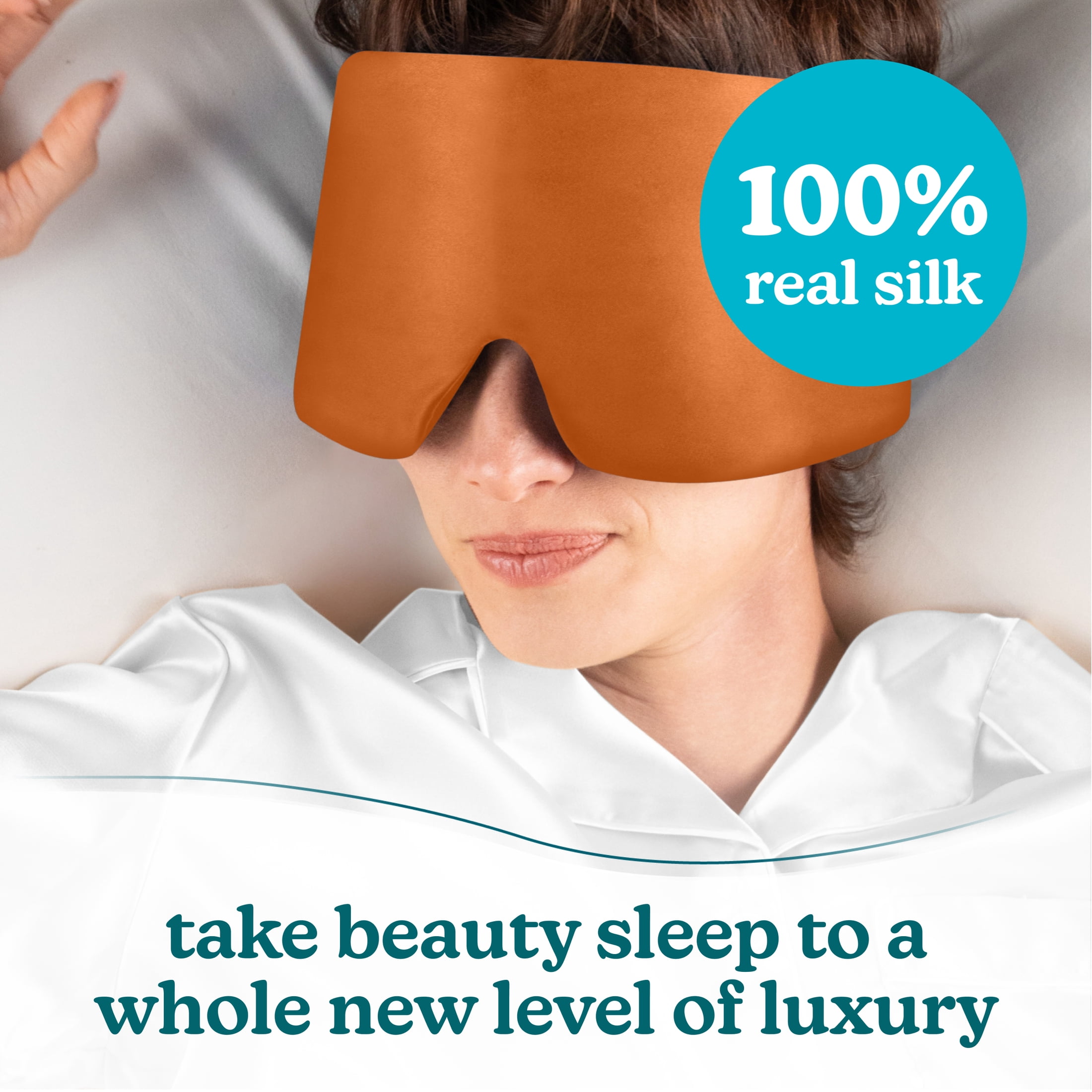 Homedics 100% Silk Sleep Mask, Orange