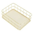 thumbnail image 4 of Organizador de almacenamiento Sharpla Pinceles de maquillaje dorados Cesta de almacenamiento de malla de alambre, 4 of 8