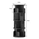 thumbnail image 3 of 4 niveles 360-degree rotating stackable de madera estante tower: waterproof, narrow book organizer para para niños' dormitorio o cuarto de estudio (negra), 3 of 7