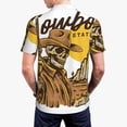 thumbnail image 6 of Salouo Skull Cowboy for Men's Short Sleeve Polo Shirts,Polo Shirts for Men Performance Short Sleeve Golf Shirt Athletic Casual Collared T-Shirt-Medium, 6 of 8