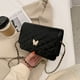 thumbnail image 1 of Chain Purse for Women Quilted Chain Purse Modern Stylish Rhomboid Chain Shoulder Bag with Chain Strap for Outdoor Office Black L, 1 of 1