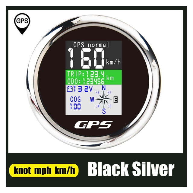 85mm GPS Speedometer With GPS Antenna For Boat Car Motor Yacht TFT Screen Waterproof Odometer Adjustable Trip ODO COG Voltmeter