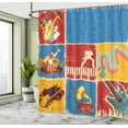 thumbnail image 5 of Ambesonne Retro Shower Curtain, Music Jazz Grunge Boho, 69"Wx70"L, Multicolor, 5 of 5