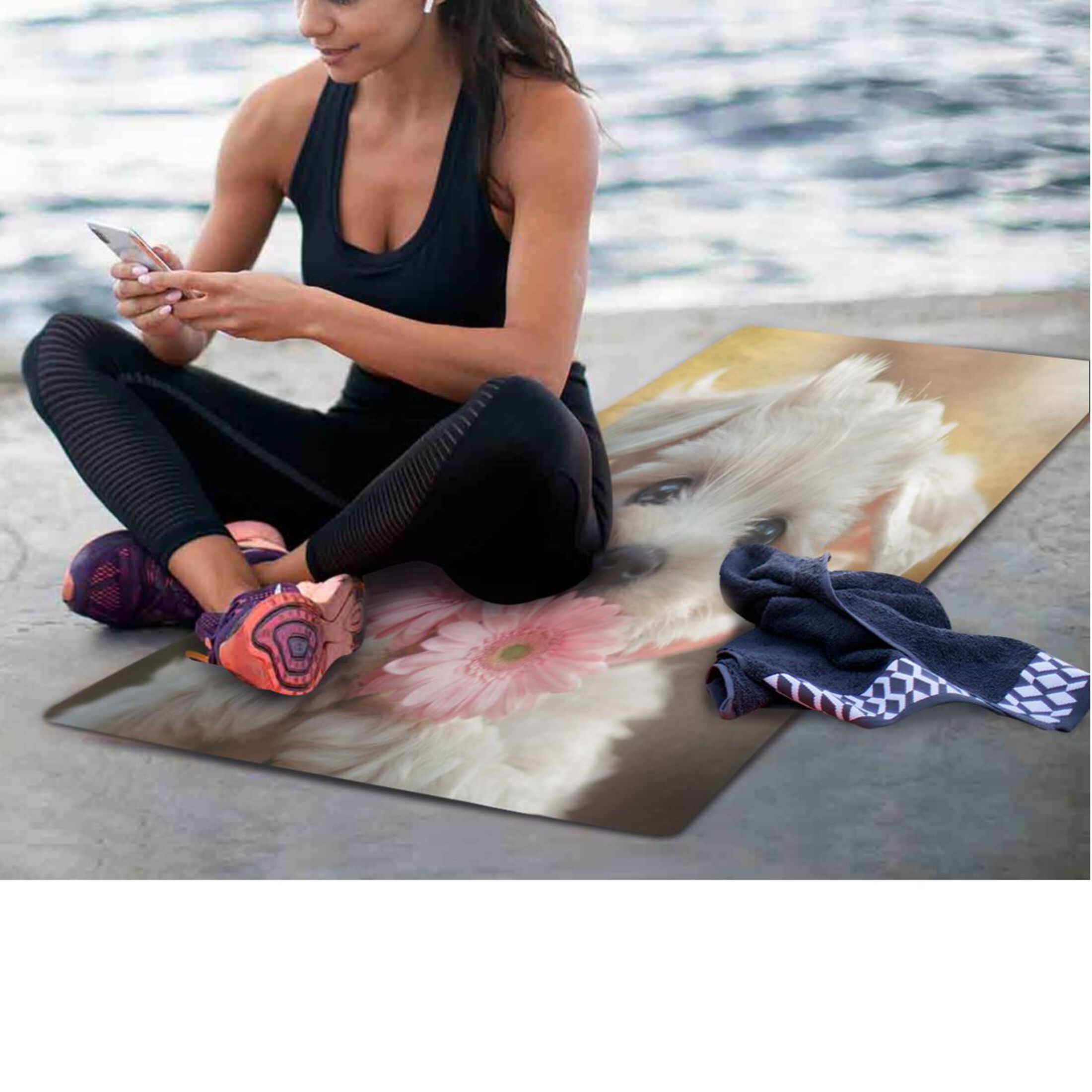 BZSMCE Yoga Mat Women Fitness Mat Floral Charm Pattern