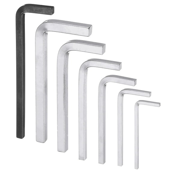 Uxcell L-Shaped Square Head Wrench 3-9.5mm Carbon Steel L-Key 4 Points Metric Bolt Wrenches for Basic Home Repair