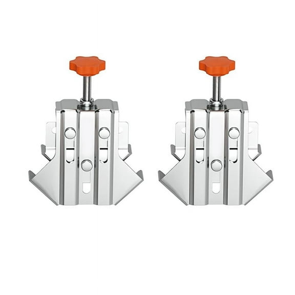 Stainless Steel Right Angle Clamp for Woodworking, Rust& 90 Degree Corner Clamps with Adjustable 2pcs