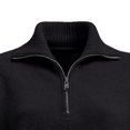 thumbnail image 6 of NTACZA Women's Sweaters Quarter Zip Dressy Black Zip Mock Neck Sweaters Pullover Knitted Polos Women's Jumpers L, 6 of 9
