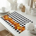 thumbnail image 5 of Thanksgiving Placemats Set of 6 Pumpkin Maple Leaf Heat Insulated Linen Place Mats, Washable Stain-Proof Table Mats for Dining Tables Holiday Decor 13x19inch, 5 of 9