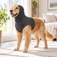 thumbnail image 3 of Winter Dog Coat with Warm Fleece Lining and Hooded Design, 1 Piece, Gray, for Small to Medium Pets, 3 of 4