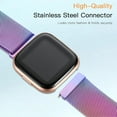 thumbnail image 2 of REQO Compatible with Fitbit Versa and Versa 2 Bands for Women Men,  Stainless Steel Metal Mesh Magnetic Band Bracelet Strap Replacement for Fitbit Versa/Versa Lite SE, 2 of 9