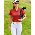 thumbnail image 6 of Pinspark Polo Shirts for Women Moisture Wicking Golf Shirt Half Zip Pullover Curved Hem Athletic Tennis Tops, 6 of 6