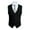 Black(Plaid), variant on Men's Suit Vest Black Business Formal Dress Waistcoat Vest with 3 Pockets for Suit or Tuxedo S