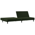thumbnail image 2 of vidaXL 2-Seater Sofa Bed Dark Green Velvet, 2 of 5