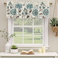 thumbnail image 3 of Blue Tulip Valances for Windows, Decorative Rod Pocket Window Valance Curtains, Vintage Flowers Butterfly Plants Beige Rustic Short Curtain Drapes for Kitchen/Living Room, 2 Panels, 42" W x 12" L, 3 of 8