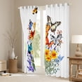 thumbnail image 3 of Manfei Spring Garden Floral Curtains Pack of 2 (42x84 Each), Farmhouse Butterfly Curtains Blackout, Vintage French Style Bedroom Curtains, Curtains and Drapes Home Decor, 3 of 6