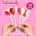 thumbnail image 5 of 4E's Novelty Heart Shaped Allergen Free Lollipops, Strawberry N Cream, Valentine's Candy, 38 Pack, 5 of 9