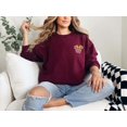 thumbnail image 4 of Moonlight Apparel Embroidered Floral Heart Bow Sweatshirt for Women Stitched Design Not Printed Minimalist Casual Crewneck Pullover, 4 of 7