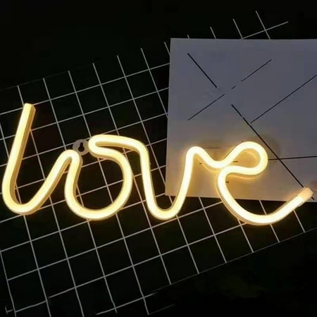 

Kripyery Neon Light Love Shape Decoration LED Multi-purpose USB Night Light for Birthday