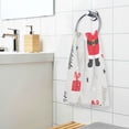 thumbnail image 3 of Yayeee 100% Cotton Hand Towels for Bathroom 16" x 28" Soft Absorbent Kitchen Towel, Gray Christmas Santa, 3 of 7