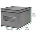 thumbnail image 5 of mDesign Large Fabric Closet Storage Box, Window/Lid, 6 Pack, Dark Gray/Black, 5 of 8